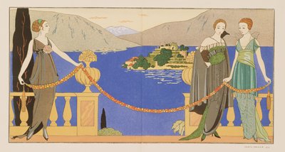 Isola Bella ، فساتين السهرة من تصميم Redfern ، اللوحة 57 من "Gazette du Bon Ton" ، يونيو 1914 (طباعة pochoir) بواسطة جورج حلاق