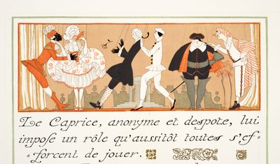 لو كابريس ، من بيرسونيج دو كوميدي ، حانة. 1922 (طباعة استنسل) بواسطة جورج حلاق