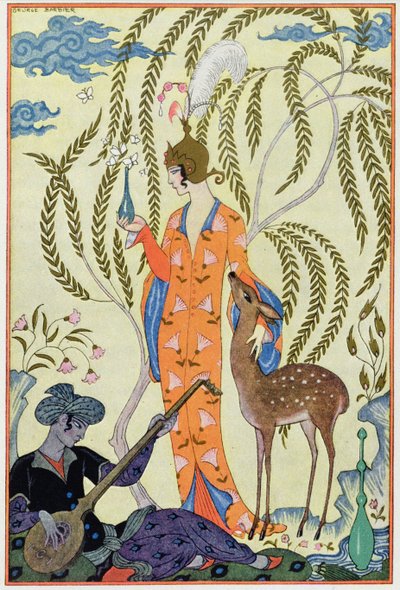 بلاد فارس، رسم توضيحي من حانة "فن العطور". 1912 (طباعة بوشوير) بواسطة جورج حلاق
