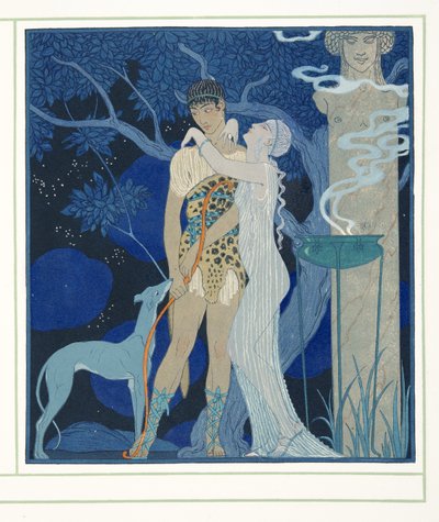 Phedre and Hippolyte ، من Personages de Comedie ، حانة. 1922 (طباعة استنسل) بواسطة جورج حلاق