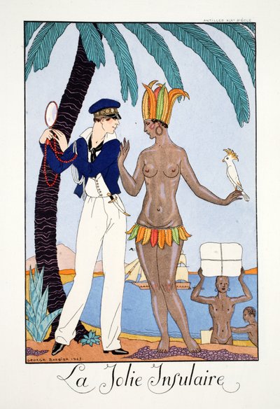 ساكن الجزيرة الجميل، من "Falbalas & Fanfreluches، تقويم أنماط الحاضر والماضي والمستقبل" بواسطة جورج حلاق