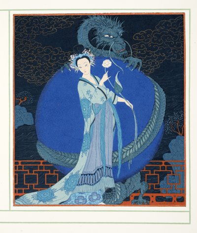 Turandot Princess of China ، من Personages de Comedie ، حانة. 1922 (طباعة استنسل) بواسطة جورج حلاق