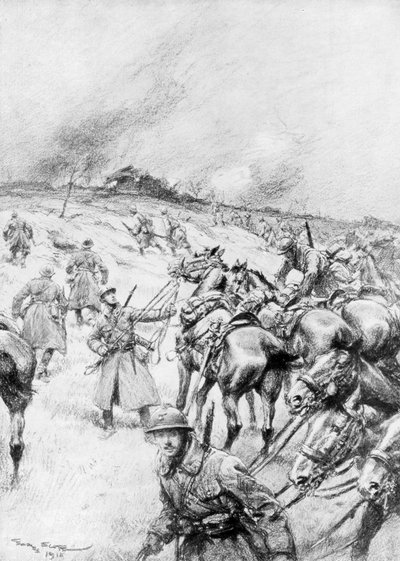سلاح الفرسان الفرنسي في العمل ، 1918 ، 1926 بواسطة جورج بيرتين سكوت
