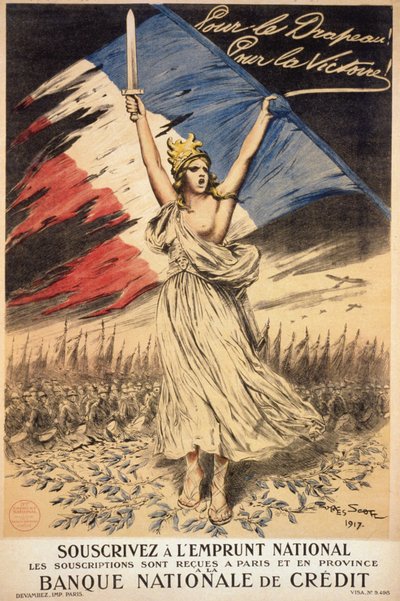 ملصق للاشتراك في القرض الوطني: "" للعلم ، للنصر "" - مريض. بقلم جورج بيرتين سكوت (1873-1942) عن طريق سكوت دي بلانيول بواسطة جورج بيرتين سكوت