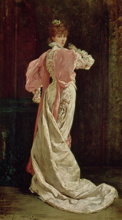 سارة برنهاردت (1844-1923) في دور الملكة في "روي بلاس" بقلم فيكتور هوغو ، 1879 بواسطة جورج كليرين