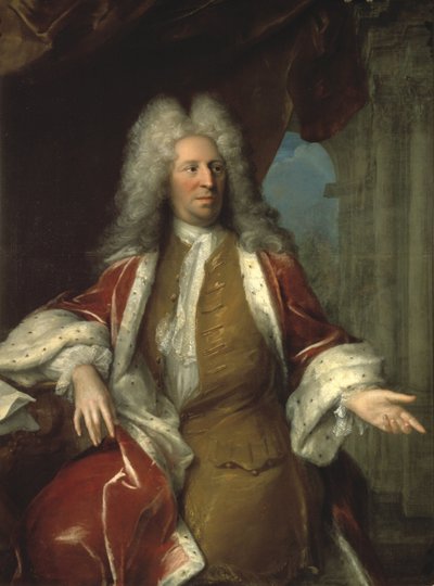 Nicodeme Tessin الأصغر ، مهندس معماري سويدي - الكونت نيقوديموس تيسين الأصغر (1654-1728) ، بقلم ديسماريس ، جورج (1697-1776). زيت على قماش بواسطة جورج ديسماريس