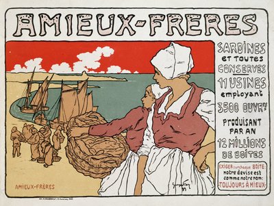 الإعلان عن السردين والمعلبات Amieux-Frères لجورج فاي بواسطة جورج فاي