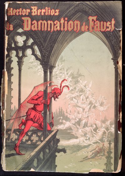 الغلاف الأمامي لدرجة `` The Damnation of Faust &39;&39; لـ Hector Berlioz (1803-69) بواسطة جورج فريبونت