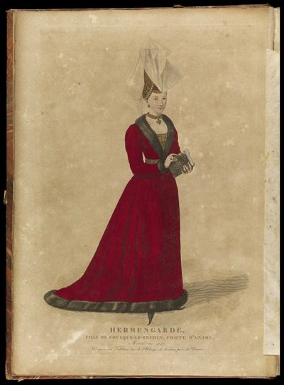 Ermengarde of Anjou ، دوقة آكيتاين وبريتاني ، أواخر القرن الثامن عشر. بواسطة جورج جاك جاتين