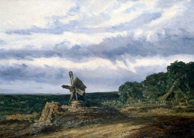 منظر طبيعي بمطحنة ، c1783-1843 بواسطة جورج ميشيل