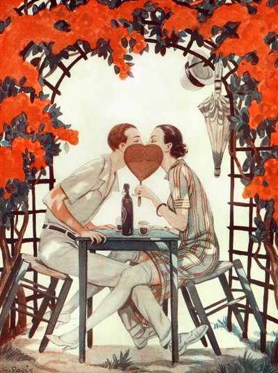 الحساب العاطفي ، رسم توضيحي من "La Vie Parisienne" ، 26 سبتمبر 1925 (litho) بواسطة جورج بافيس