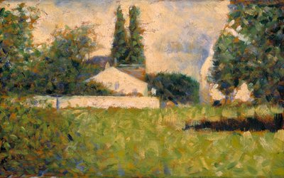 منزل بين الأشجار / Maison dans les Arbres، 1883 تقريبًا (زيت على لوح) بواسطة جورج بيير سورات
