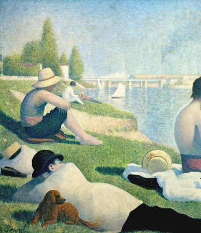 السباحون في Asnieres ، 1884 تفاصيل 2136 بواسطة جورج سورات