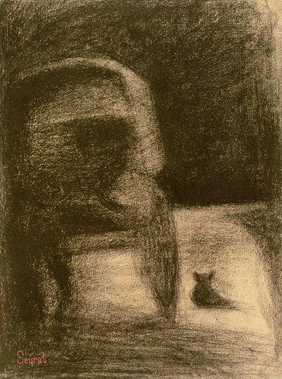 Carriage and Dog، c.1882-84 (Conté crayon on paper) بواسطة جورج سورات