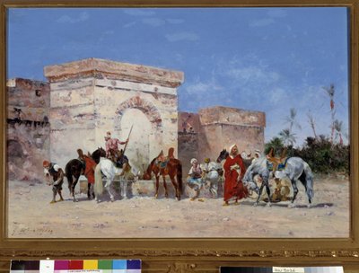 بدون عنوان الاستراحة مصدر واحة في الصحراء. لوحة لجورج واشنطن (1827-1910) إشارة إلزامية: مؤسسة المجموعة بخصوص دي بروفانس ، مرسيليا بواسطة جورج واشنطن