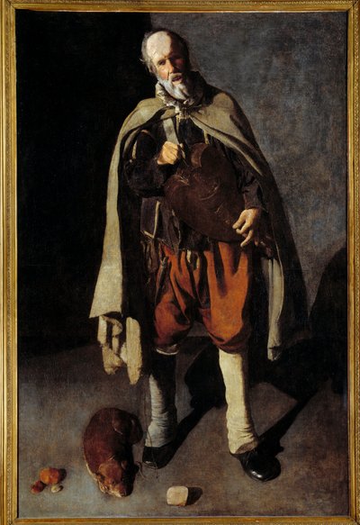 الكلب العجوز. اللوحة لجورج البرج (1593-1652) بواسطة جورج دي لا تور