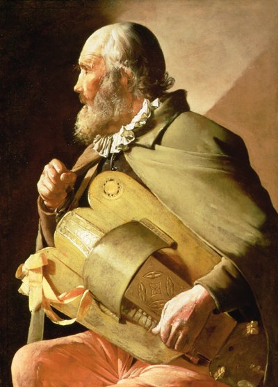 The Blind Hurdy Gurdy Player (زيت على قماش) بواسطة جورج دي لا تور
