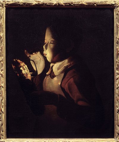 المنفاخ المصباح. لوحة لجورج دو لا تور (1593-1652) بواسطة جورج دي لا تور