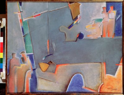 رافعة الرفع - لوحة رسمها جورجي أفغوستوفيتش ستينبرغ (1900-1933) ، زيت على قماش بواسطة جورجي Avgustovich Stenberg