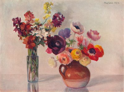 شقائق النعمان و الزهور ، c1909 بواسطة جيرارد شاون