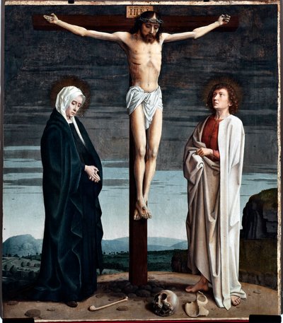 لوحة Crucifixion Polyptych من كنيسة سان جيرولامو ديلا سيرفارا - لوحة لجيرارد ديفيد (حوالي 1460-1523) 1506 خافت 90 × 100 سم جينات Musei di Strada Nuova (سابقًا قصر بيانكو) إيطاليا بواسطة جيرارد ديفيد