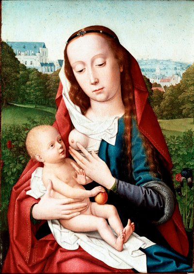رسم العذراء والطفل لجيرارد ديفيد (1460-1523) مدريد ، متحف لازارو جالديانو بواسطة جيرارد ديفيد