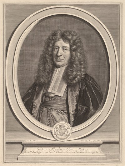 جيديون بيربير دو ميتز بواسطة Gerard Edelinck after Hyacinthe Rigaud