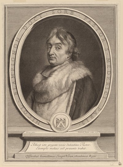 نيكولاس دي بلامبينيون بواسطة Gerard Edelinck after Joseph Vivien