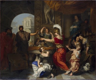 اكتشف يوليسيس أخيل من بين بنات Lycomedes a Skyros - Achilles اكتشفها Ulysses بين بنات Lycomedes في Skyros ، بواسطة Lairesse ، Gerard ، de (1640-1711). زيت على قماش. الأبعاد: 150.5 × 181 سم. المتحف الوطني ستوكهولم بواسطة جيرارد دي لايرس