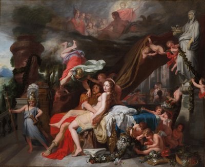 هيرميس يأمر كاليبسو بالإفراج عن أوديسيوس ، ج. 1670. بواسطة جيرارد دي لايرس