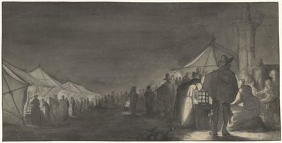 The Melkmarkt في Zwolle ، في الليل بواسطة جيرارد تير بورش (الثاني)