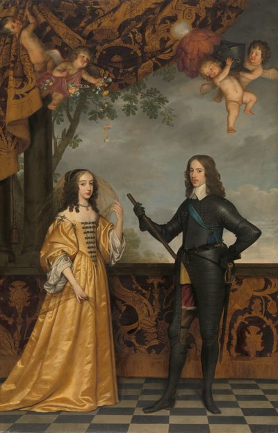 صورة فيليم الثاني (1626-1650) ، أمير أورانج ، وزوجته ماري ستيوارت (1631-1660) بواسطة جيرارد فان هونثورست