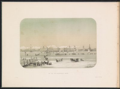 الترفيه على الجليد في ماس في روتردام ، شوهد من كاتيندريخت ، 1855 شوهدت مدينة كاتندريخت (العنوان على الجسم) الترفيه على الجليد في ماس في روتردام في فبراير 1855 ، مع تعليق (عنوان السلسلة على الكائن) بواسطة جيراردوس يوهانس بوس