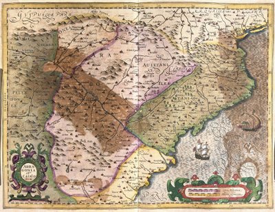 أراغون وكاتالونيا ، أسبانيا (نقش بواسطة جيراردوس مركاتور