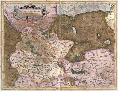 ساكسونيا ومكلنبورغ ، ألمانيا (نقش بواسطة جيراردوس مركاتور