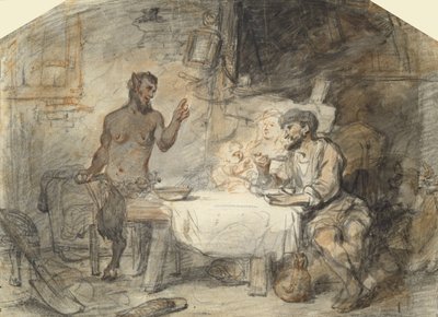 الساتر والفلاح (قلم وفرشاة على ورق) بواسطة جيربراند فان دن إيكهوت