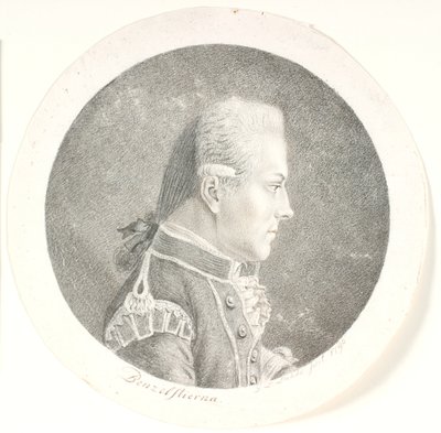 صورة لارس بنزلستجيرن ، ضابط البحرية السويدية (1759-1808). صورة التمثال. الملف الشخصي على اليمين بواسطة جيرهارد لودفيج لاده