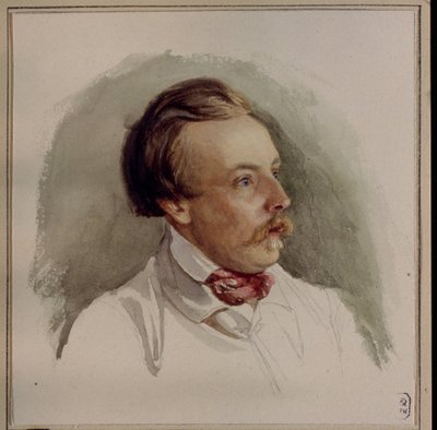 صورة للرسام الكسندر (الكسندر) فون كوتزيبو (1815-1889). (صورة للرسام أ. فون كوتزبيو). عمل غيرهارد فيلهلم فون روترن (1794-1865) ، لوحة مائية على ورق ، حوالي عام 1840. الفن الألماني بواسطة غيرهارد فيلهلم فون رويترن