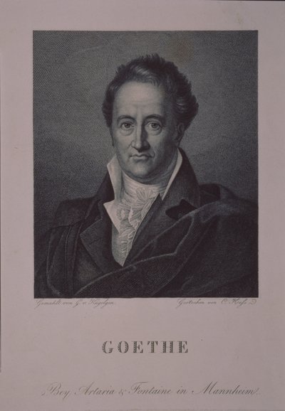 صورة للمؤلف يوهان فولفجانج فون جوته 1749-1832 بواسطة Gerhard von Kügelgen