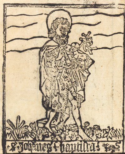 القديس يوحنا المعمدان [وجه الصفحة] بواسطة German 15th Century