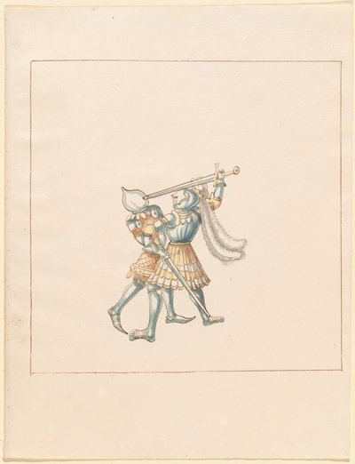 Freydal ، The Book of Jousts and Tournament of Emperor Maximilian I: Combats on Foot (Jousts) (Volume III): Plate 160 بواسطة القرن السادس عشر الألماني