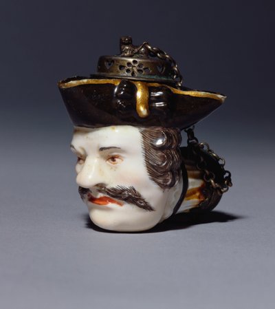 وعاء أنبوبي صورة Meissen على غرار رأس Schmiedel ، حوالي 1750 (خزف) بواسطة المدرسة الألمانية