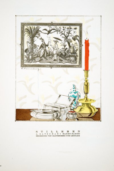 إعلان لـ"باتشاري سيغاريتن"، من ستايل، حائط 1922 (طبعة بوخوار) بواسطة المدرسة الألمانية