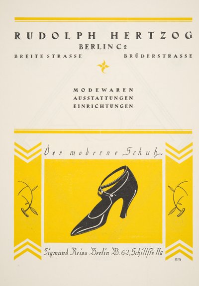 إعلان لأحذية رودولف هيرتزوج ، من ستايل ، بوب 1922 (طباعة pochoir) بواسطة المدرسة الألمانية