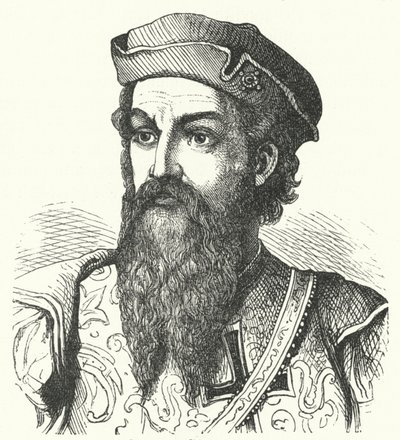 أفونسو دي ألبوكيرك ، دوق غوا ، الجنرال البرتغالي ونائب الملك في الهند البرتغالية (نقش) بواسطة المدرسة الألمانية