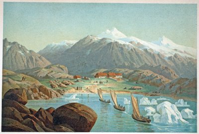 وصول القوارب إلى Friedrichstal ، ص. لندن ، 1874 بواسطة المدرسة الألمانية