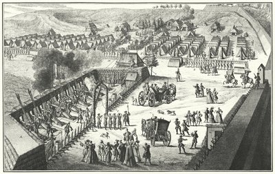 مثقاب إطلاق نار بالمدفعية ، نورمبرج ، 1733 (نقش) بواسطة المدرسة الألمانية