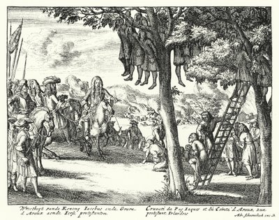 الفظائع التي ارتكبت ضد البروتستانت الأيرلنديين من قبل جيمس الثاني وكومت د أفاو ، 1689 بواسطة المدرسة الألمانية