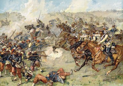 هجوم من قبل البروسيين البروسيين على فيونفيل ، معركة مارس لو تور ، 16 أغسطس 1870 بواسطة المدرسة الألمانية