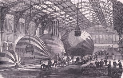 مصنع البالون ، Cassells History of the War بين فرنسا وألمانيا الذي نشرته Cassell and Company Limited ، c1890 (litho) بواسطة المدرسة الألمانية
